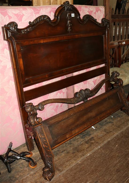 A George II style mahogany bed frame